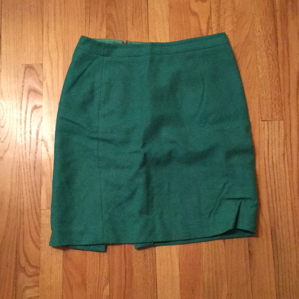 Gorgeous green wool pencil skirt